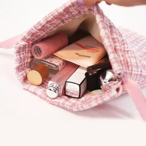 O-CHECK Candy Pop Tweed Pouch (STRING) — 4