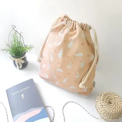 O-CHECK 束口袋(L) 兔子 STRING POUCH(L) RABBIT