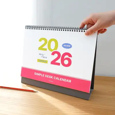 2026 Momopop Simple Desk Calendar Wide 2026 Desktop Calendar A4