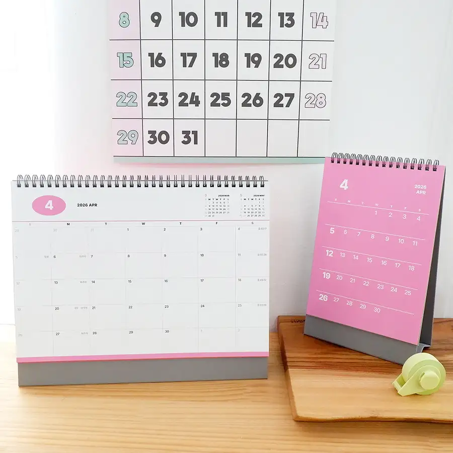 2026 Momopop Simple Wall-Mounted Calendar 2026 Monthly Calendar A3 — 2