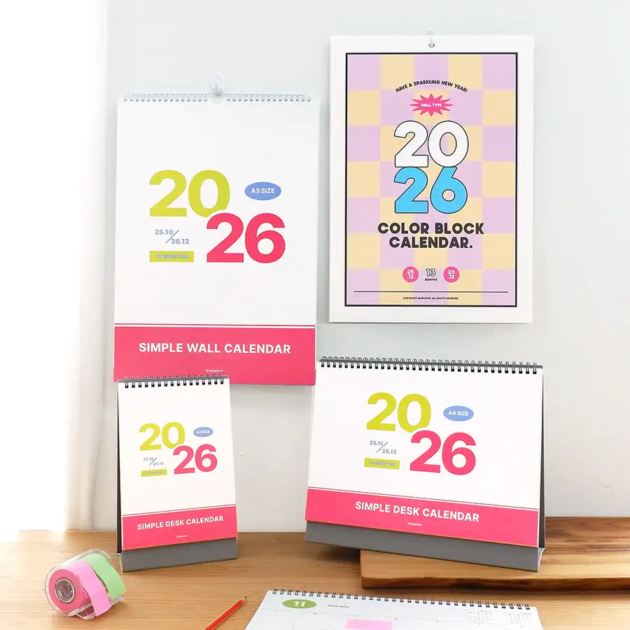 2026 Momopop Simple Wall-Mounted Calendar 2026 Monthly Calendar A3 — 3