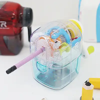Sonic Premium Toggle Return Transparent Pencil Sharpener Elementary School Admission Gift (8 Colors)