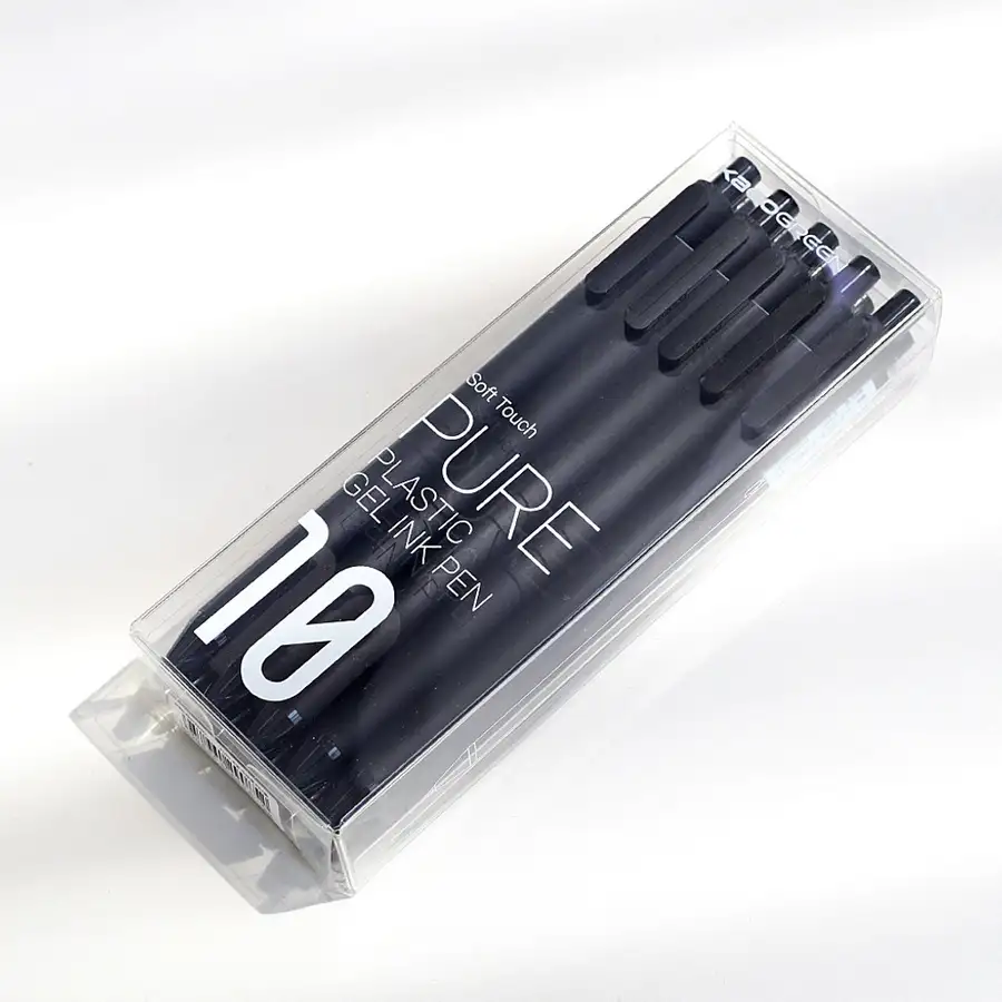 KACO Soft Gel Pen Black 10-Pack Set Neutral Pen Writing Tool