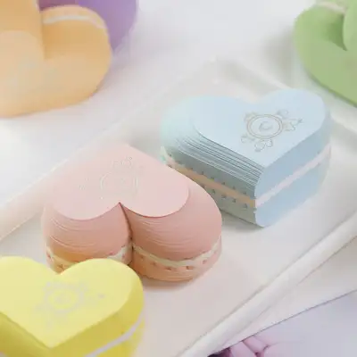 Interior Aesthetic Macaron-Shaped Adhesive Memo Pad - Single Item
