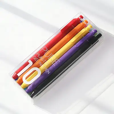 Caco Pure Soft Gel Pen 10-Color Set