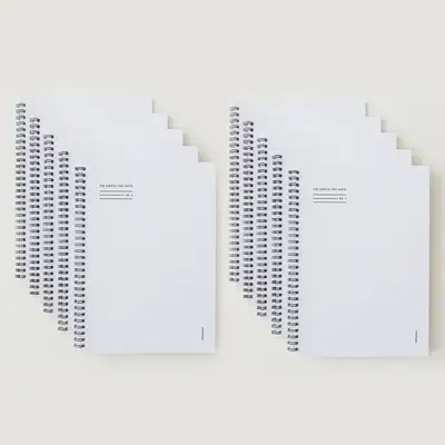 Momopop The Simple Spring Notebook B5 3-Type Lined White, 10 Pieces