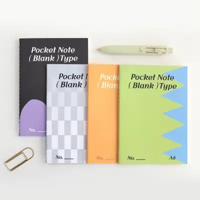 MomoPop Pocket Diary Decoration Mini Blank Notebook A6