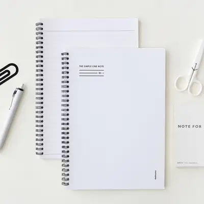 The Simple Spring Ruled Line Notebook B5