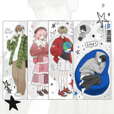 Rotten Candle | Mini Series Sticker (4 Types) - Matcha Latte / Strawberry / Rest / Space