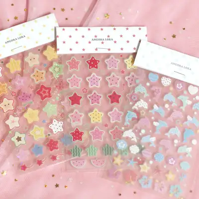 Angora Lola | Transparent Fruit Star & Dolphin Stickers (3 Types)