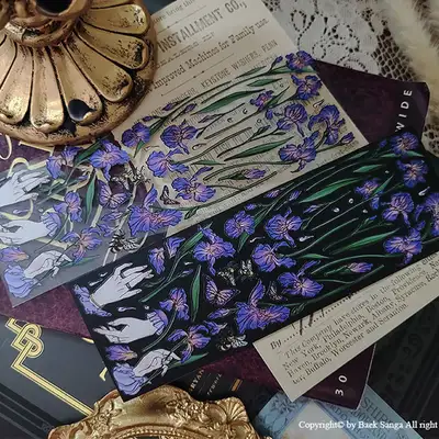 Moonlight Iris Sticker Set (5 Types) by Baek Sang-ah