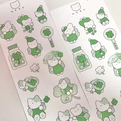 Deco Boko | Big Clover Monochrome Sticker ver.3