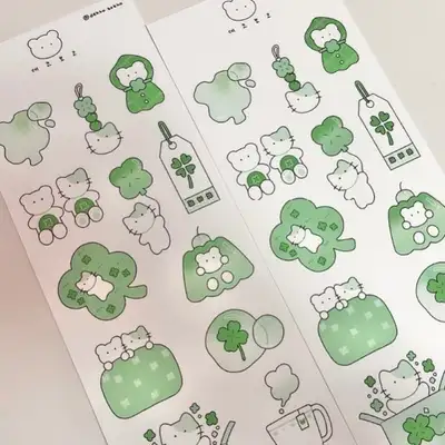 Deco Boco | Big Clover Monochrome Sticker ver.2