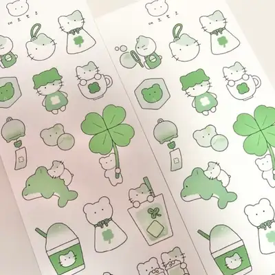 Deco Boko | Big Clover Monochrome Sticker ver.1