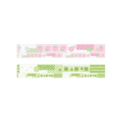 Nevermore | Patchwork Masking Tape 2-Pack - Strawberry / Good Luck