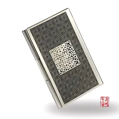 吉祥文様透かし金属名刺入れ[シルバー]
