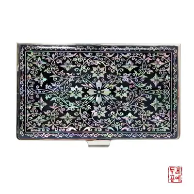 蔓文様 貝細工 名刺入れ