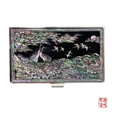 松鶴螺鈿携帯名刺入れ