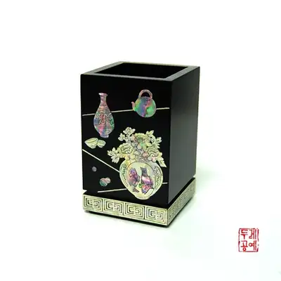 陶磁文様鉛筆立て