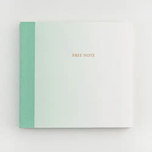 O-CHECK 牛皮纸轻质无线自由记事本 FREE NOTE 渐变绿(S) — 1