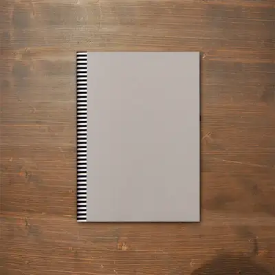 オーチェック イージーブックノート EASY BOOK NOTE グレー（横罫線）