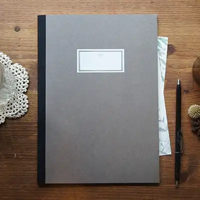 O-CHECK Stitch Notebook L Brown (Wireless)