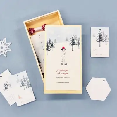 O-CHECK DESIGN GRAPHICS Gift Tags Snow 36-Piece Set
