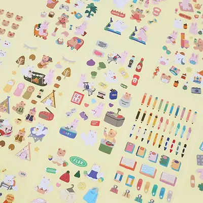 O-Check Oh! Friends Deco Sticker 6p Set