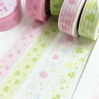Danpat | Strawberry Clover Masking Tape - Clover Shake / Strawberry Shake