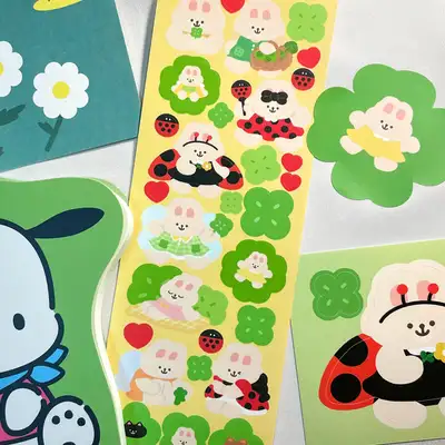 Ozakka | Heart Clover Seal Stickers