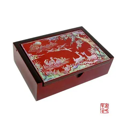 名刺入れ[十長生 赤色]