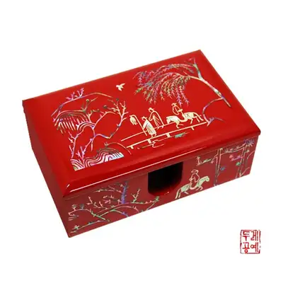 梅花初玉図 オートビジネスカードケース[朱合]