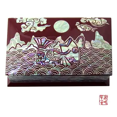 月下鯉龍 名刺ケース (赤)