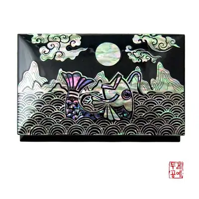 月下魚龍 名刺函 (黒)