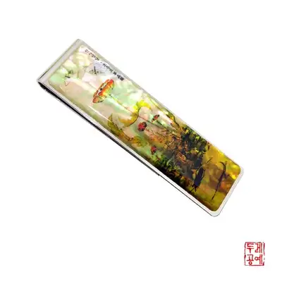 【申師任堂】草蟲図 - 芍薬と白い蝶 マネークリップ