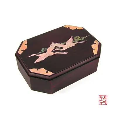 双鶴象嵌直八角賓函