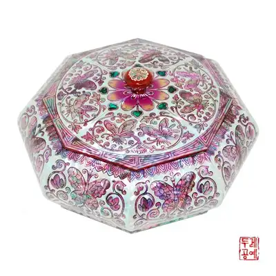 花蝶紋八角多用途箱 [住合]