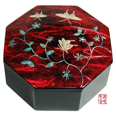蝶韓紙八角多用途収納箱