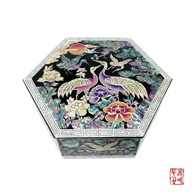 松鶴六角ミニ多用途ボックス [黒]