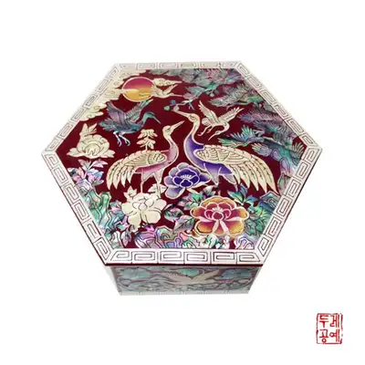 松学六角ミニ多用途函 [朱合]