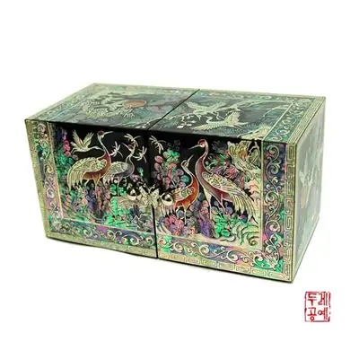 松鶴唐草双合 [黒]