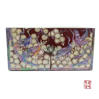 李朝月鶴双合 [朱合]