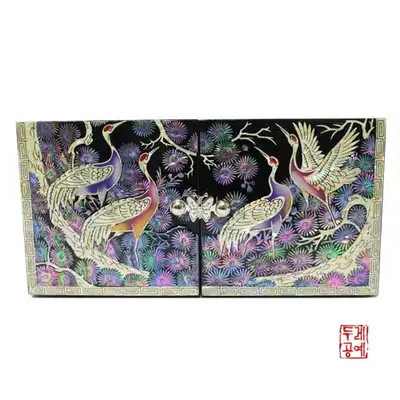 二鳥月鶴相合 [黒]