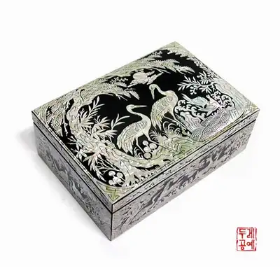 螺鈿漆器ジュエリーボックス[松鶴]