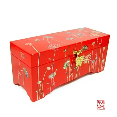 野生花ジュエリーボックス[朱紅]
