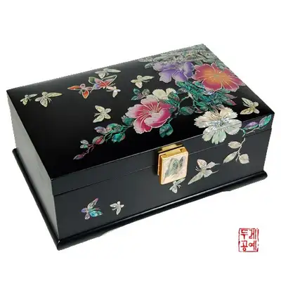 彩画野生花ジュエリーボックス