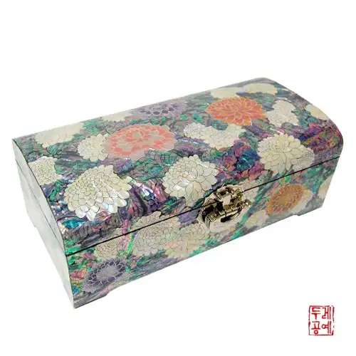 四色彩画牡丹宝石箱