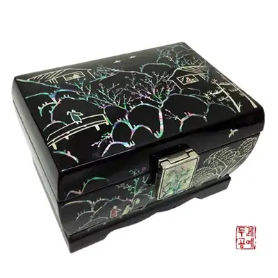 梅花草屋図 ころころジュエリーボックス