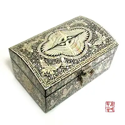 李朝굴림ジュエルボックス[蝶双鶴 小]