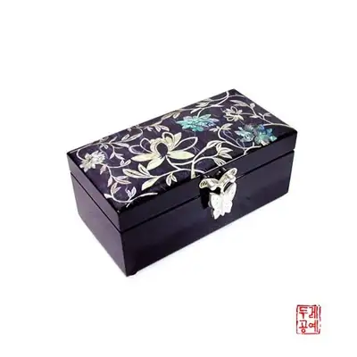 牡丹韓紙直巻き宝石箱[紫]